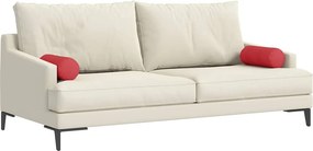 vidaXL Μαξιλάρια Στήριγμα 2 pcs Κόκκινο Ø 15 x 40 εκ ύφασμα