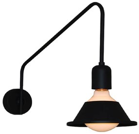 Φωτιστικό Τοίχου - Απλίκα HL-3549-1L 77-3967 Mala Black  Homelighting Μέταλλο