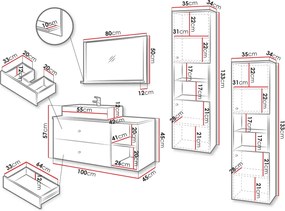 Σετ μπάνιου Kertos Ι-Leuko - 0.00Χ0.00Χ0.00cm
