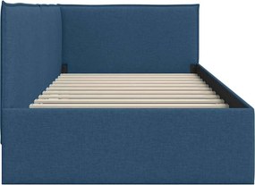 vidaXL Κρεβάτι Γωνίας Μπλε 90 x 200 cm ύφασμα