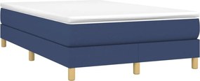 vidaXL Κρεβάτι Boxspring με Στρώμα Μπλε 120x200 εκ. Υφασμάτινο