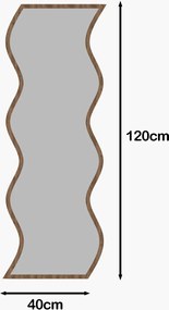 Καθρέπτης Τοίχου Λευκό / Καρυδιά SAFI 40x2,2x120
