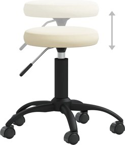 vidaXL Καρέκλα Τραπεζαρίας Κρεμ Βελούδινη