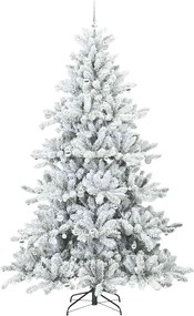 vidaXL Τεχνητό Χριστουγεννιάτικο Δέντρο με Άξονα με βάση Λευκό 240 cm