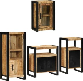 vidaXL Σετ Επίπλων Μπάνιου 4 τμχ. Καφέ 55 x 35 x 60 εκ.