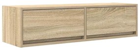 vidaXL Κομοδίνο ΤV Σομιέ Καρυδιά 100x31x25,5 εκ. Επεξεργασμένου Ξύλου