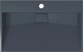 vidaXL Νιπτήρας Ανθρακί 60x38x11 εκ. Συνθετικός από Τεχνητό Μάρμαρο