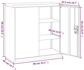 ΑΡΧΕΙΟΘΗΚΗ ΛΕΥΚΗ 90 X 40 X 90 ΕΚ. ΑΠΟ ΑΤΣΑΛΙ 339728