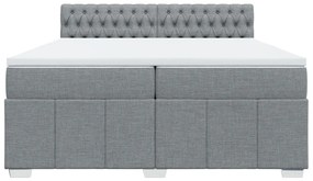 ΚΡΕΒΑΤΙ BOXSPRING ΜΕ ΣΤΡΩΜΑ ΑΝΟΙΧΤΟ ΓΚΡΙ 200X200 ΕΚ. ΥΦΑΣΜΑΤΙΝΟ 3289482