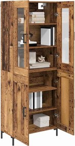 vidaXL Highboard 2 pcs Παλιό ξύλο Επεξεργασμένο ξύλο