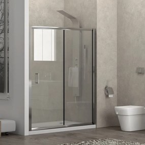 Karag New Flora 500 Καμπίνα από τοίχο σε τοίχο με διάφανο κρύσταλλο & Συρόμενη Πόρτα 160x180cm
