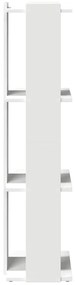 Βιβλιοθήκη 3 επιπέδων Λευκό 60x30x120 cm Ξύλινη κατασκευή - Λευκό