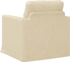 vidaXL Καναπές 60cm Κρεμ Μέταλλο