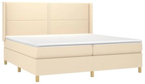 ΚΡΕΒΑΤΙ BOXSPRING ΜΕ ΣΤΡΩΜΑ ΚΡΕΜ 200X200 ΕΚ. ΥΦΑΣΜΑΤΙΝΟ 3131942