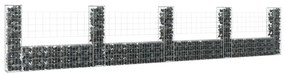 Συρματοκιβώτια Στύλοι σε U Σχήμα 5 τεμ. 500x20x100 εκ Σιδερένια - Ασήμι