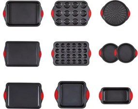 VEVOR Baking Pan Set 10-Piece Nonstick Carbon Steel Set with Silicone Handles