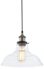 Φωτιστικό Κρεμαστο Aca KS1295PCL1BK SMYRNA Διάφανο (Transparent)