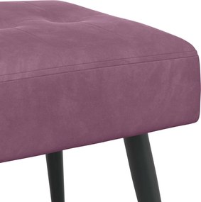 vidaXL Πάγκος με κουμπωτές επιφάνειες Μοβ 110 x 40 x 46 cm Βελούδο