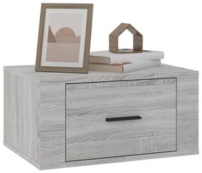 vidaXL Κομοδίνα Επιτοίχια 2 τεμ. Γκρι Sonoma 50x36x25 εκ.
