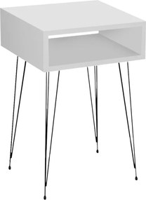 Κομοδίνο Scott Megapap χρώμα λευκό 40x30x60εκ.
