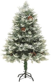 vidaXL Χριστ. Δέντρο Προφωτισμένο Πράσινο 150εκ. Κουκουνάρια PVC/PE