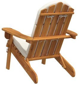 vidaXL Καρέκλα Κήπου Adirondack με Μαξιλάρια από Μασίφ Ξύλο Ακακίας