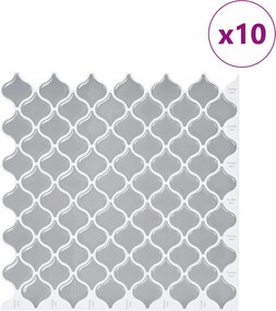 vidaXL Tile Λαμπτήρα 10 τεμ. Γκρι 27 x 27 εκ. Πολυουρεθάνη και PET