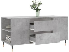 vidaXL Τραπεζάκι Σαλονιού Γκρι Σκυροδεμ. 102x44,5x50 εκ. Επεξεργ. Ξύλο