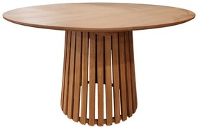 Τραπέζι Kenda Ι pakoworld mindi ξύλο σε φυσική απόχρωση Φ120x75εκ