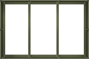 vidaXL Ζαρντινιέρα Λαδί 120x80x40 εκ. από Χάλυβα