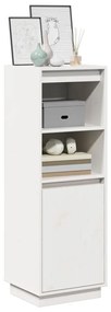vidaXL Ντουλάπι Ψηλό Λευκό 37 x 34 x 110 εκ. από Μασίφ Ξύλο Πεύκου