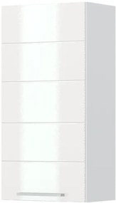 Ντουλάπι κρεμαστό Hudson V9-45-1K-Λευκό - Λευκό γυαλιστερό