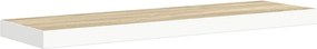 vidaXL Ράφια Τοίχου 2 τεμ. Δρυς/Λευκό 80x23,5x3,8 εκ. MDF