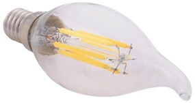 ΛΑΜΠΤΗΡΑΣ  ΣΤΥΛ ΦΛΟΓΑ LED FILAMENT 6W E14 3000K ΔΙΑΦΑΝΟ DIMMABLE