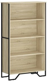 vidaXL Βιβλιοθήκη Sonoma Δρυς 80x31x137,5 εκ. από Επεξεργασμένο Ξύλο