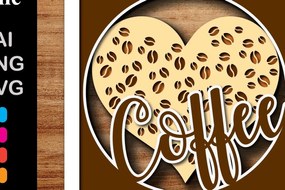 Σετ των 2 Intra απο ξύλο plywood 3mm-4mm πάχος - Καφές 3d πολυστρωματικό πάνελ για Δίασταση 20x20 cm INTRAFABR-31323878