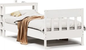 vidaXL Σκελετός Κρεβ. Χωρίς Στρώμα Λευκό 90x190 εκ Μασίφ Πεύκο