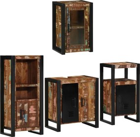 vidaXL Σετ Επίπλων Μπάνιου 4 τμχ. Πολύχρωμο 55 x 35 x 60 εκ.