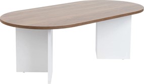 Τραπεζάκι Σαλονιού Καρυδιά / Λευκό SABLE 119x60x40