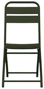 vidaXL Πτυσσόμενη Καρέκλα Κήπου 2 pcs Πράσινο 55 x 56.5 x 91εκ Ατσάλι