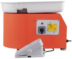VEVOR Pottery Wheel 11in 0-300 RPM Ceramic Wheel, 350W Adjustable Speed Forming Machine with Sculpting Tools and Apron, Detachable Basin Foot Pedal Control for Art Craft Work and Home DIY Orange