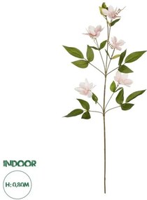 Artificial Garden PALE PINK CLEMANTIS BRANCH 21332 Τεχνητό Διακοσμητικό Κλαδί Ροζ Κλημεντίνα Y80cm Globostar-21332-Ροζ 21332