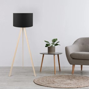 Φωτιστικό Δαπέδου Μαύρο / Δρυς AYD 38x38x140