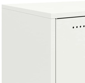 Μπουφές Λευκό 68x39x72 εκ. από Ατσάλι - Λευκό