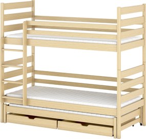 TOMI 90x200 pine bunk bed Lano Furniture