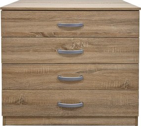 Συρταριέρα Athos pakoworld σε sonoma απόχρωση 80x40x79εκ