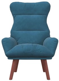 vidaXL Χαλαρωτική Πολυθρόνα Μπλε 69 x 74 x 93 εκ. Βελούδο