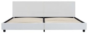 vidaXL Πλαίσιο Κρεβατιού Λευκό 180 x 200 εκ. από Συνθετικό Δέρμα