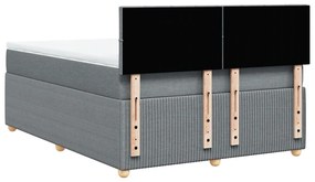 ΚΡΕΒΑΤΙ BOXSPRING ΜΕ ΣΤΡΩΜΑ ΑΝΟΙΧΤΟ ΓΚΡΙ 140X190 ΕΚ. ΥΦΑΣΜΑΤΙΝΟ 3289751