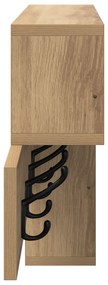 vidaXL Τοίχου Κρεμάστρα με ράφι artisan δρυς 100 x 12 x 43.5 εκ